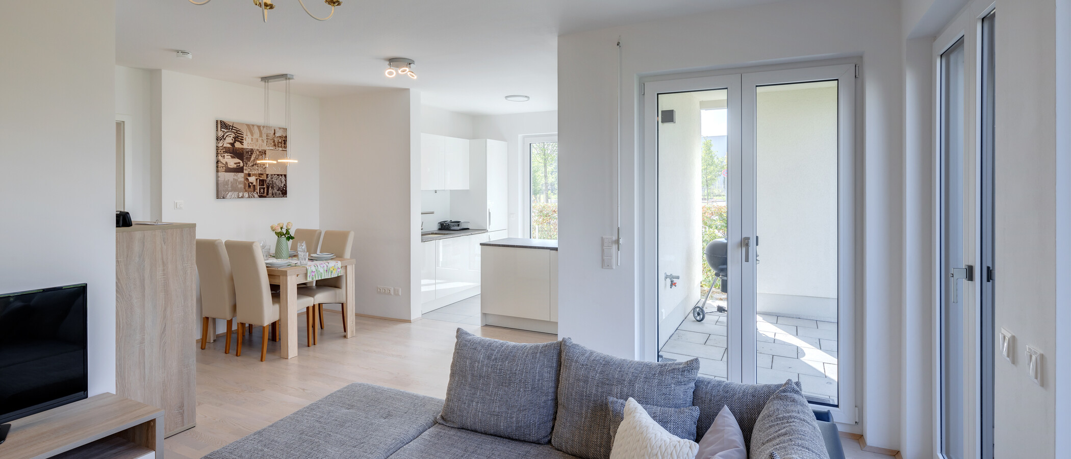 appartement avec jardin München Neuaubing 03 pièce à vivre 11442