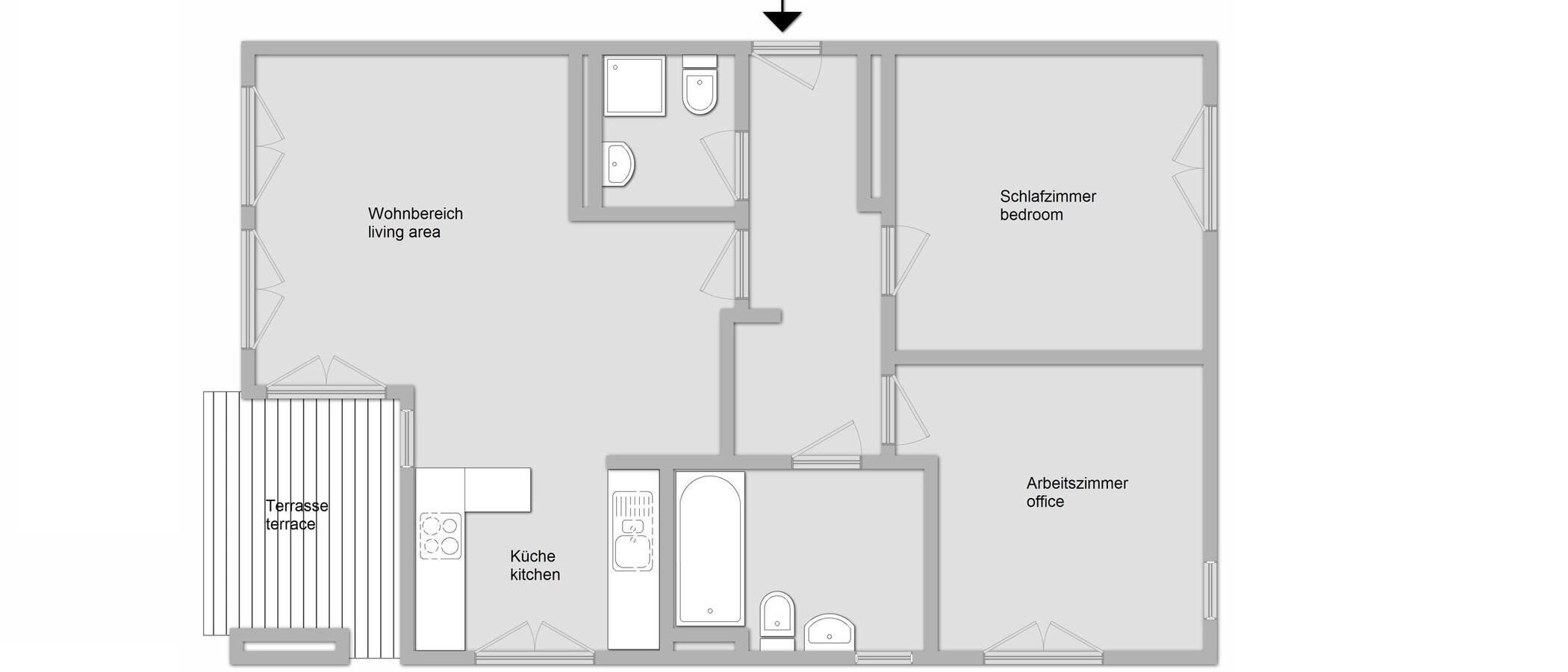 appartement avec jardin München Neuaubing 01 plan d'étage 11442