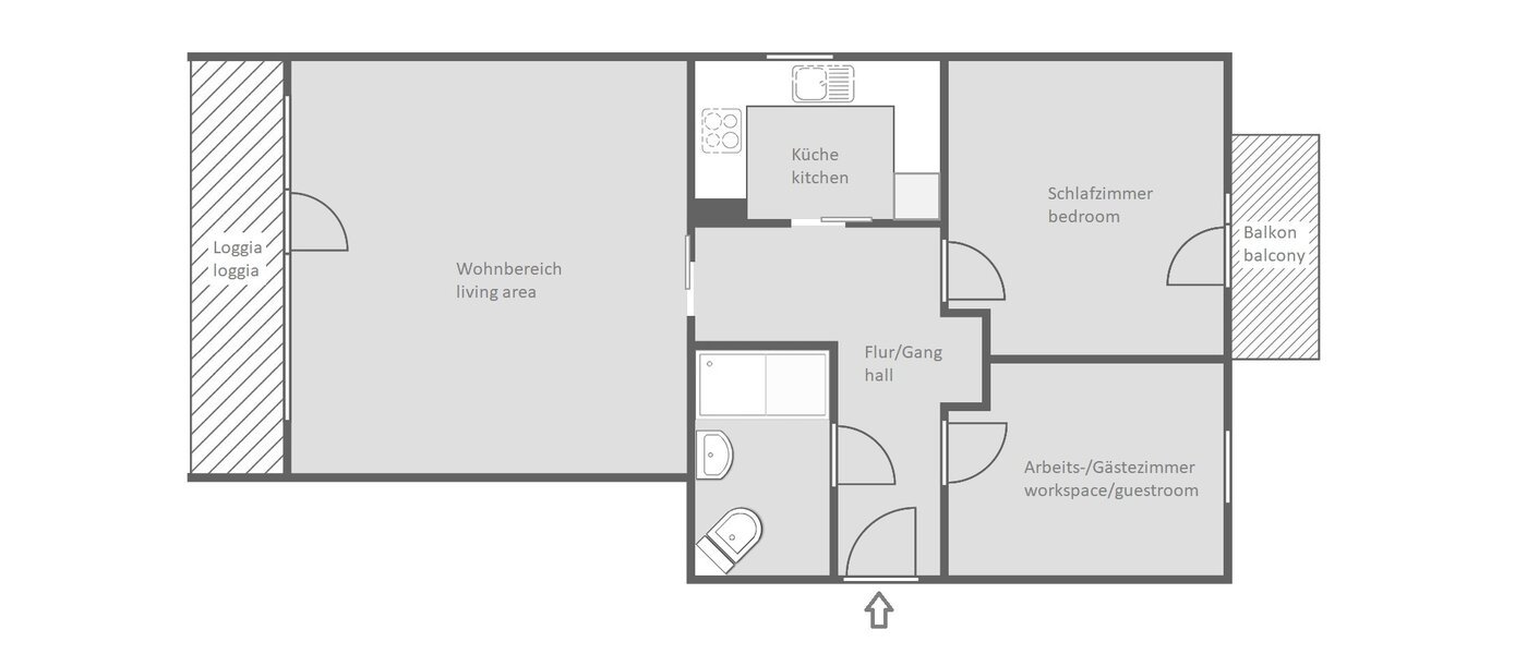 appartement München Milbertshofen 01 plan d'étage 11446
