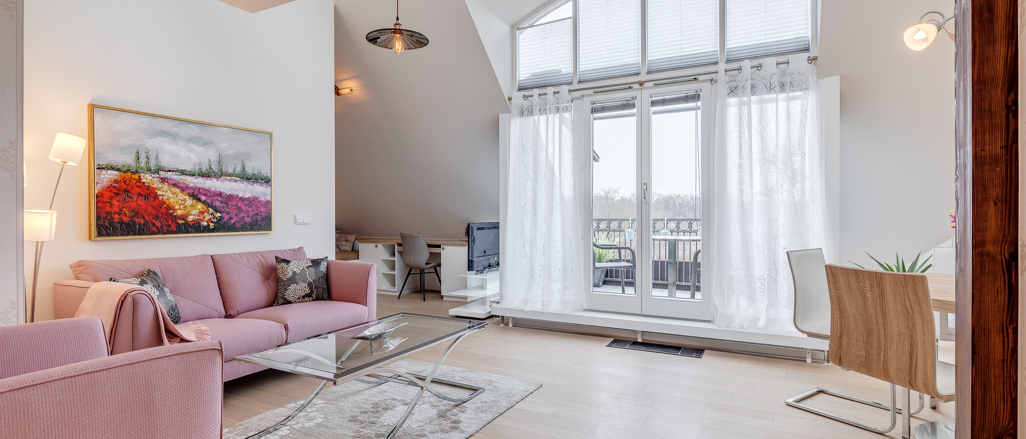 appartement avec mezzanine München Moosach 03 pièce à vivre 11448