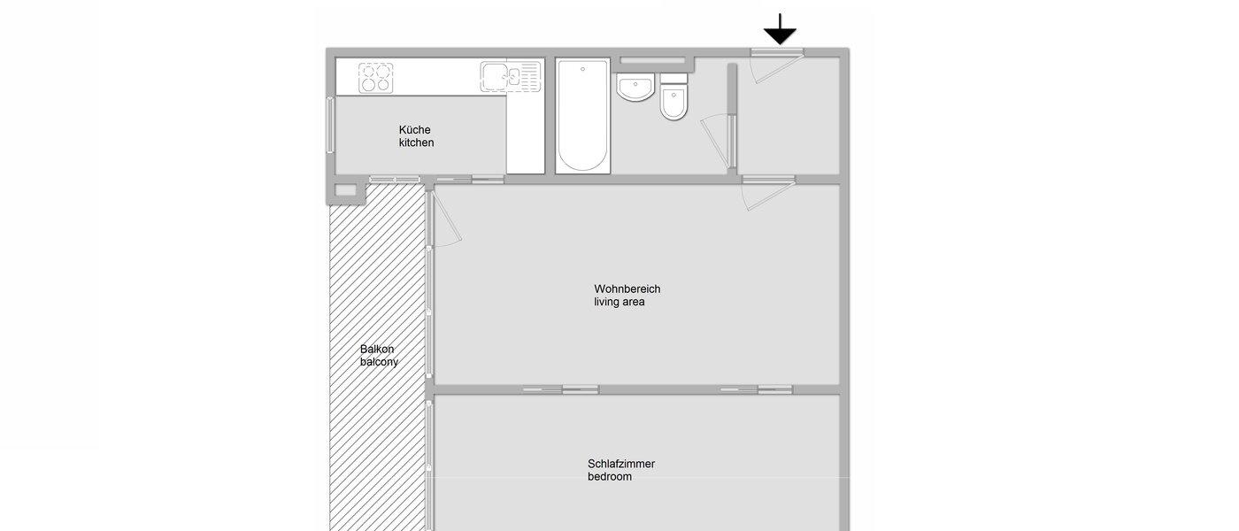 appartement München Maxvorstadt - Westen 01 plan d'étage 11480