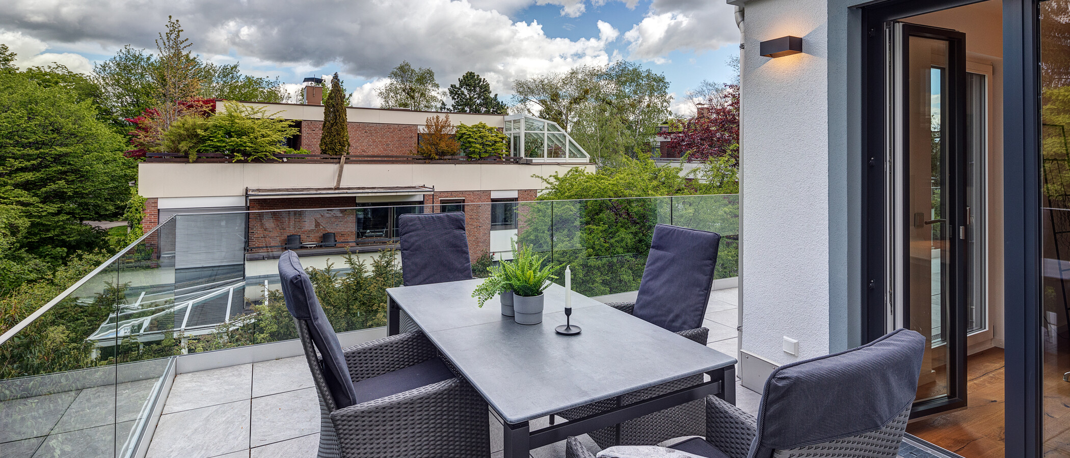 appartement München Nymphenburg 01 terrasse sur le toit 11535