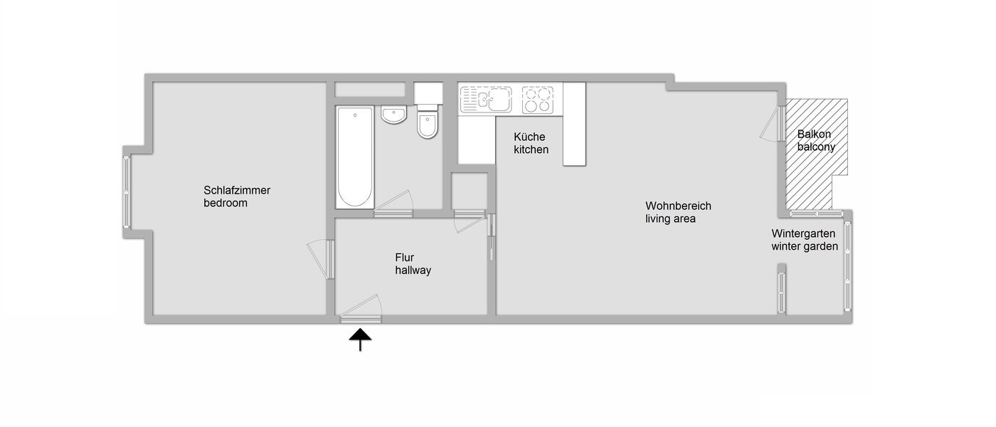 appartement München Schwabing (rechts der Leopoldstraße) 01 plan d'étage 11606