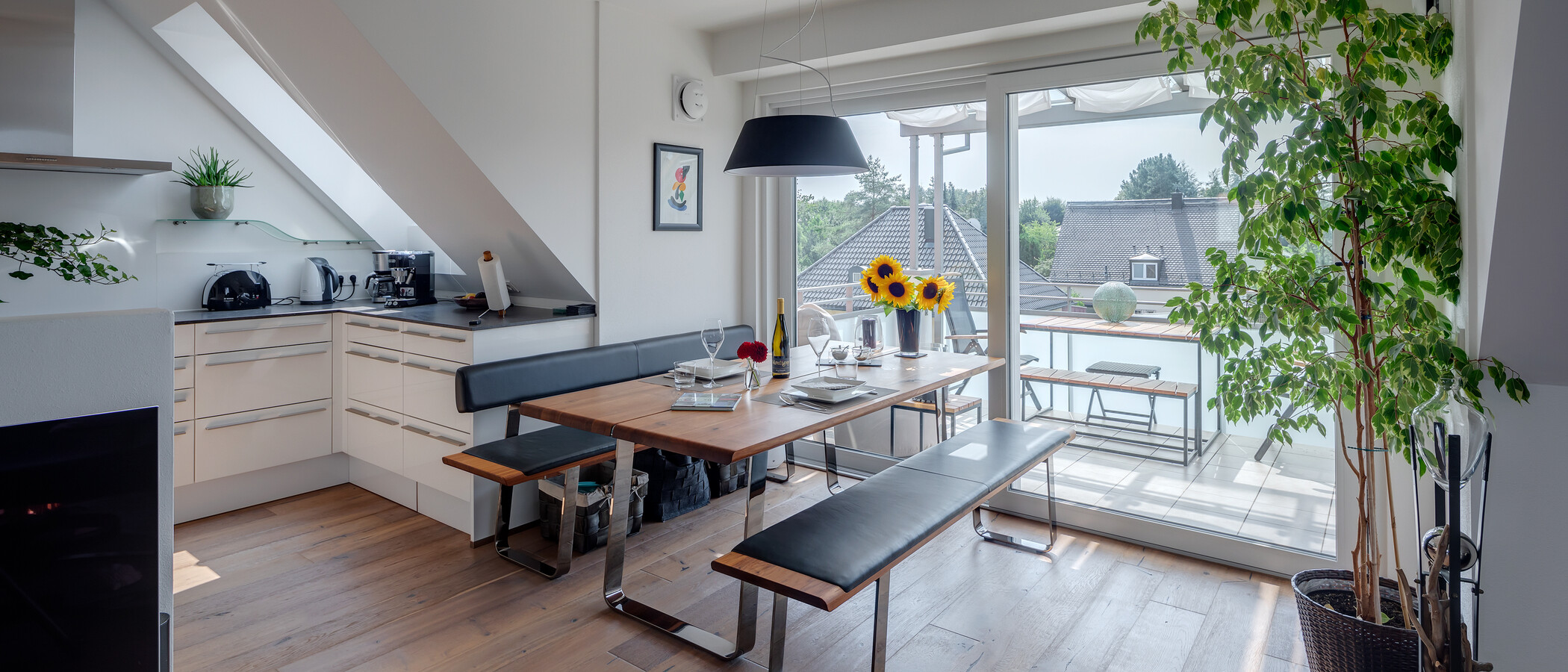 appartement sous les toits München Großhadern 04 pièce à vivre 11784