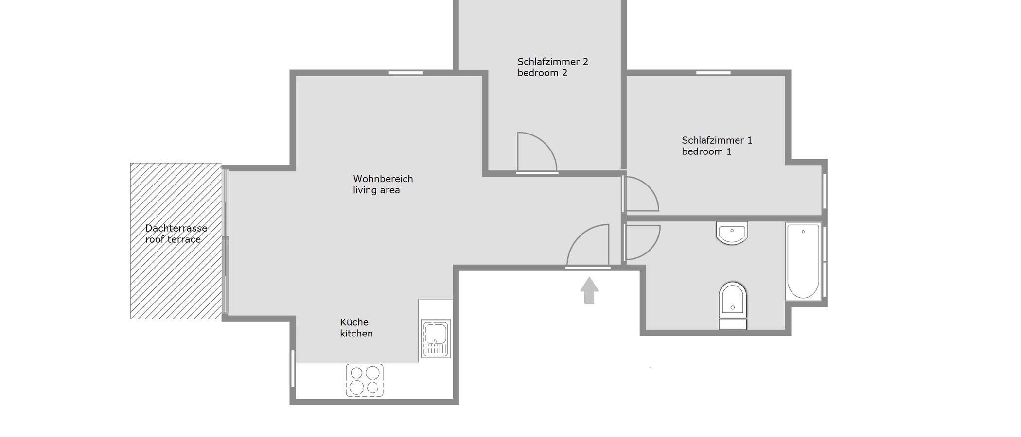 appartement sous les toits München Großhadern 01 plan d'étage 11784