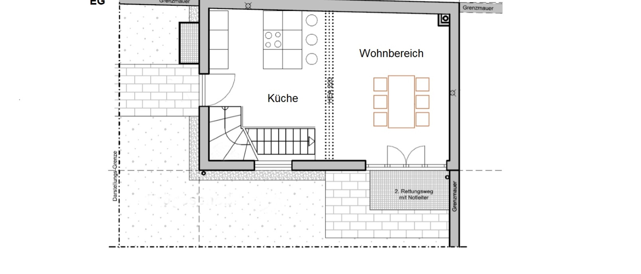 appartement style maisonnette München Westend 01 plan d'étage 11814