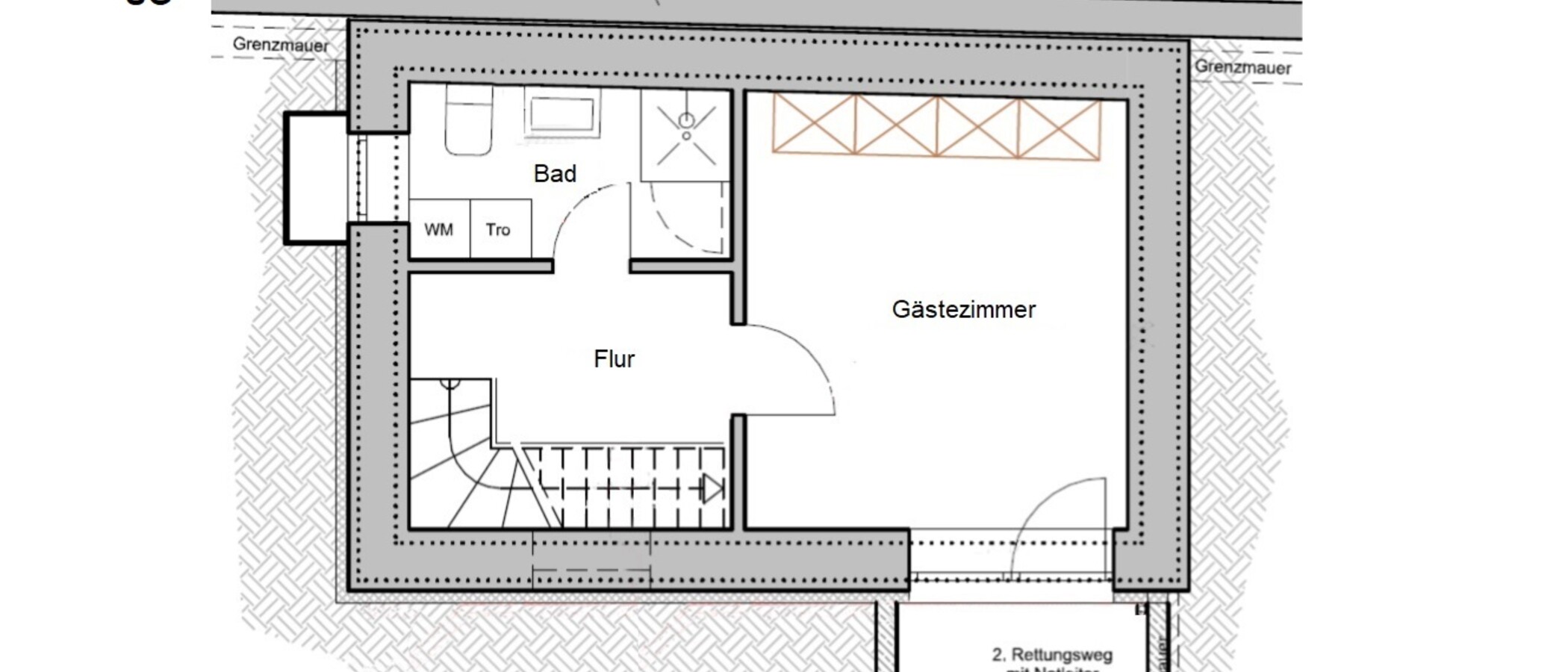 appartement style maisonnette München Westend 03 plan d'étage 11814