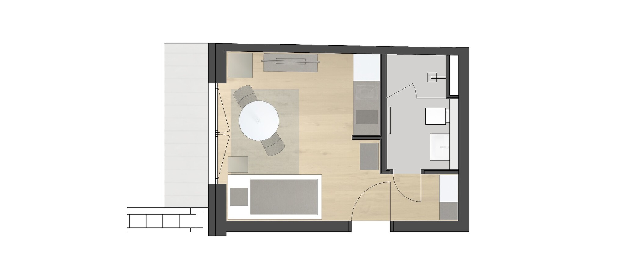 studio München Milbertshofen 01 plan d'étage 11961