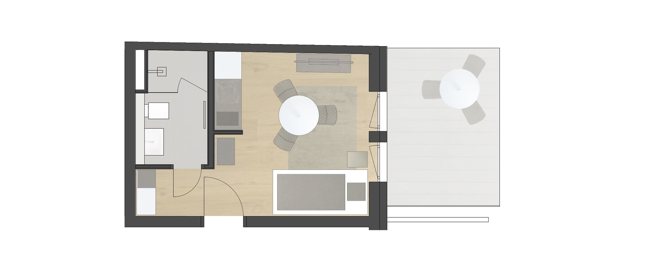 studio München Milbertshofen 01 plan d'étage 11962