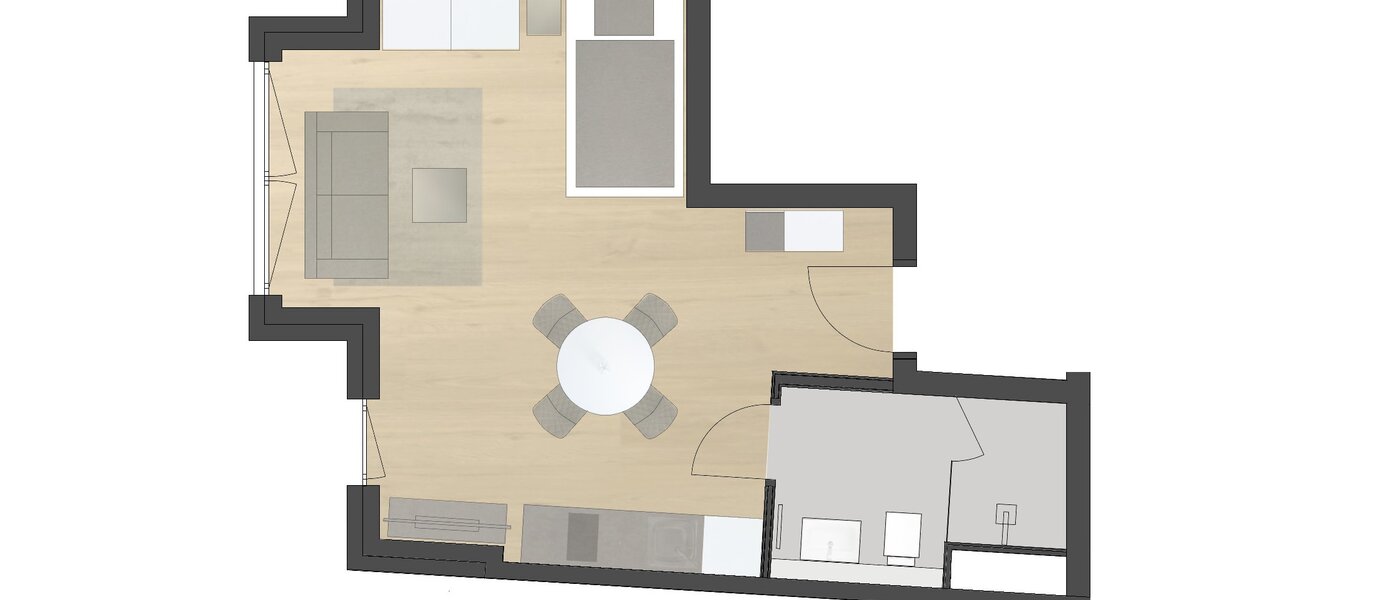 studio München Milbertshofen 01 plan d'étage 11972