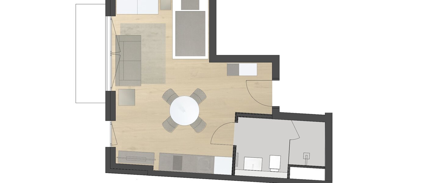 studio München Milbertshofen 01 plan d'étage 11976