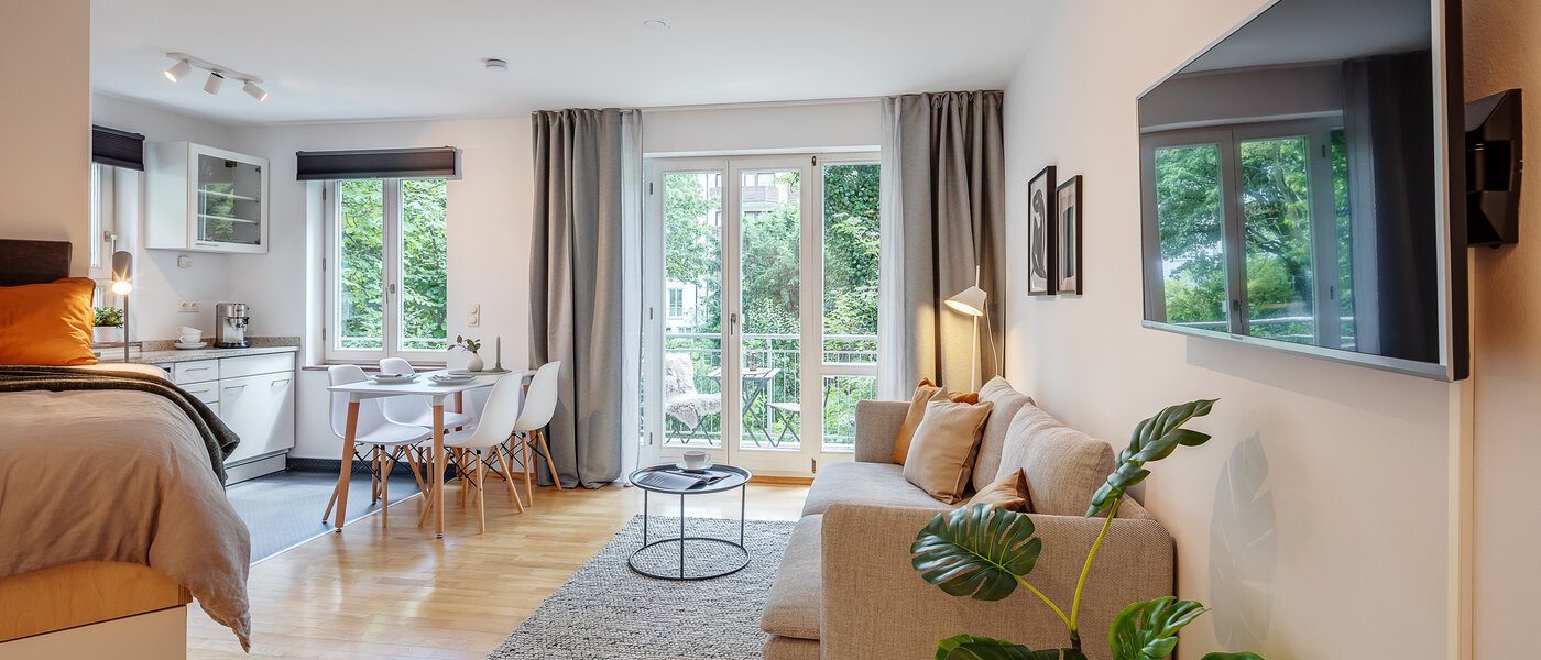 appartement München Schwabing 01 pièce à vivre 12216