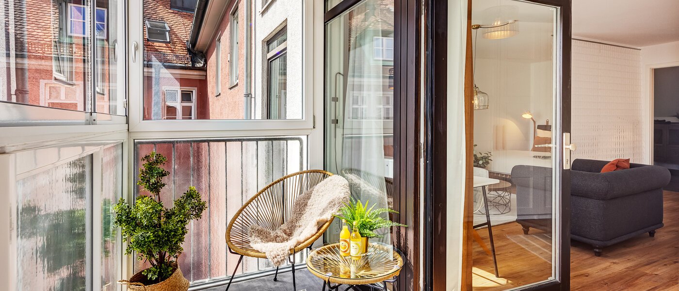 appartement sous les toits München Lehel 01 balcon 12257