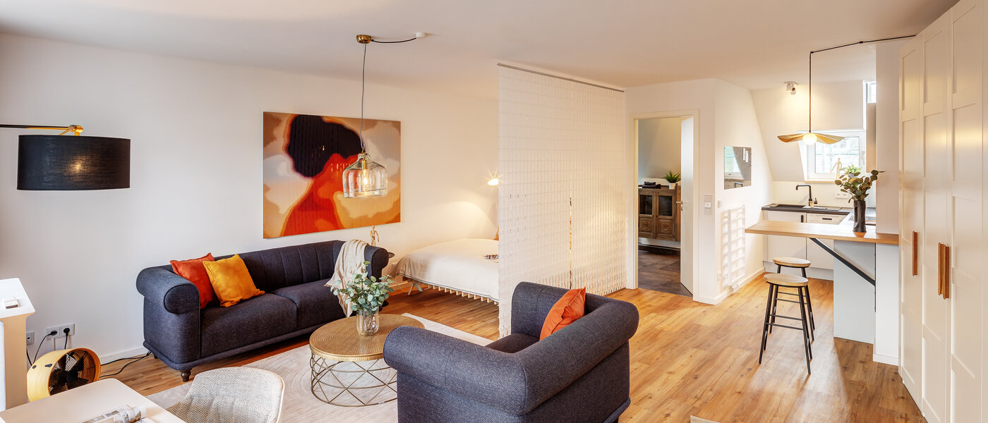 appartement sous les toits München Lehel 02 pièce à vivre 12257