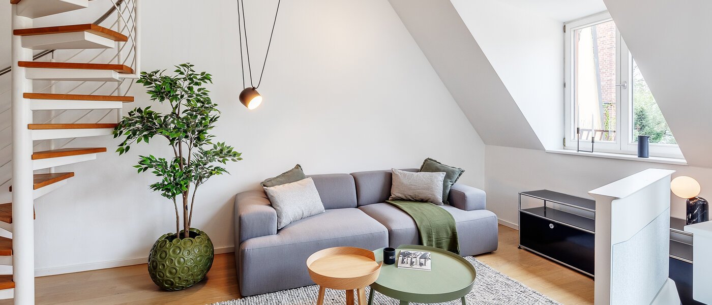 appartement style maisonnette München Maxvorstadt 02 pièce à vivre 12304