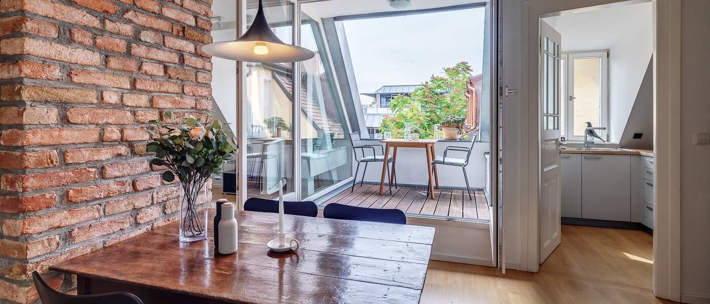 appartement style maisonnette München Maxvorstadt 01 salle à manger 12304
