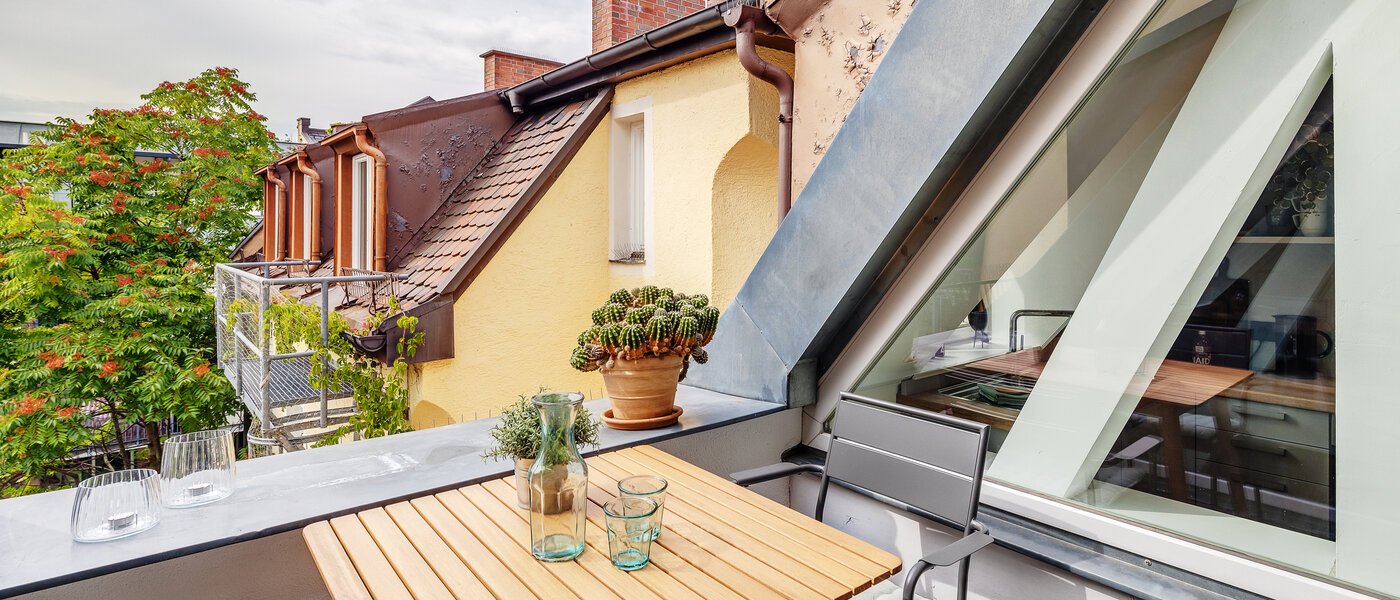 appartement style maisonnette München Maxvorstadt 03 terrasse sur le toit 12304