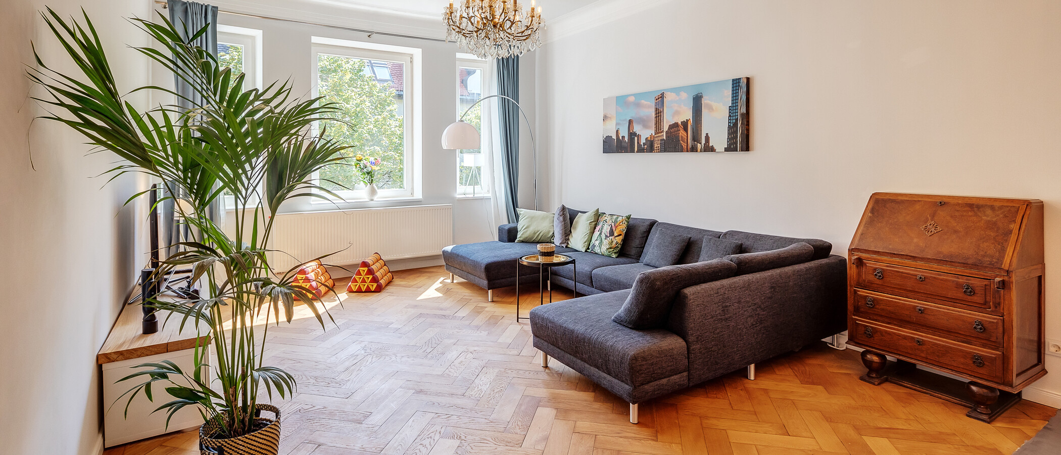 appartement München Schwabing 02 pièce à vivre 12306