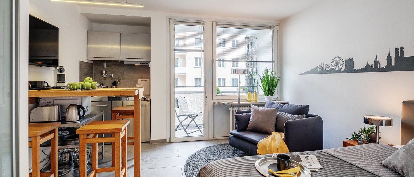 studio München Maxvorstadt 01 pièce à vivre 12325
