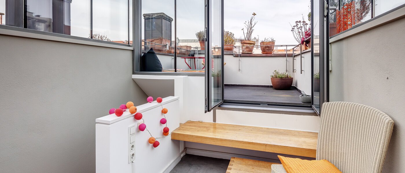 appartement style maisonnette München Gärtnerplatzviertel 01 terrasse sur le toit 12440