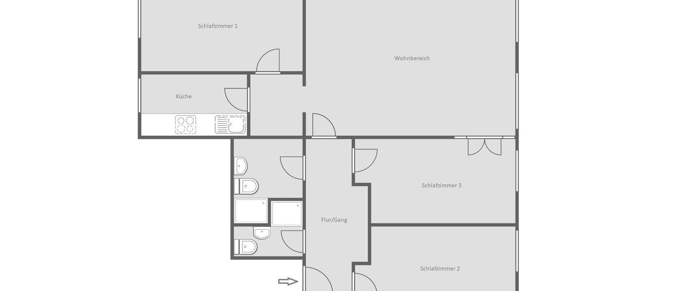 appartement München Schwabing 01 plan d'étage 12475