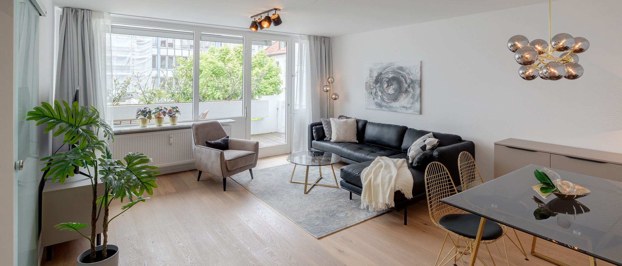 appartement München Sendling 01 pièce à vivre 12477