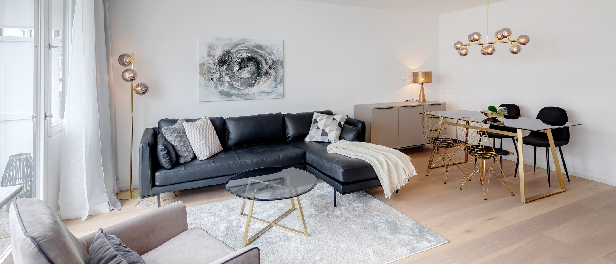 appartement München Sendling 02 pièce à vivre 12477