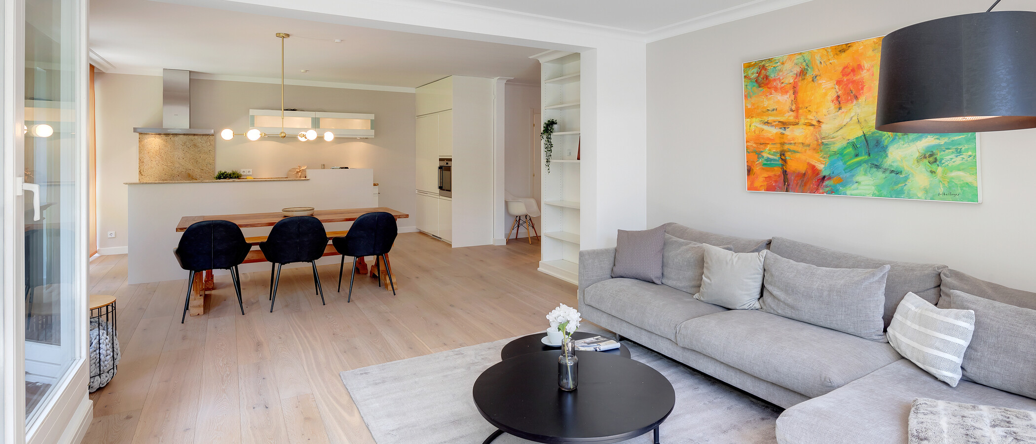 appartement München Nymphenburg-Gern 04 pièce à vivre 12482
