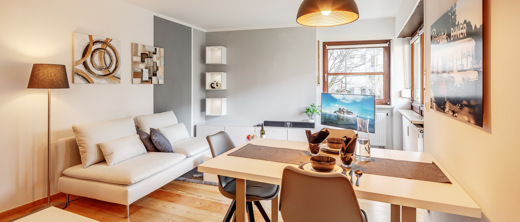 appartement style maisonnette München Milbertshofen 01 pièce à vivre 12485
