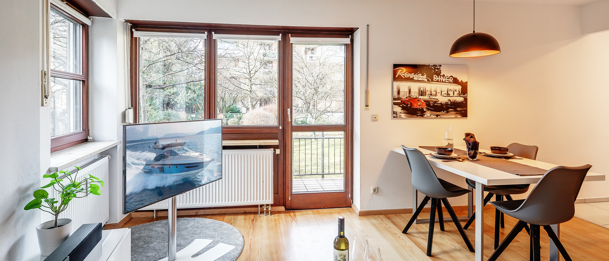 appartement style maisonnette München Milbertshofen 02 pièce à vivre 12485