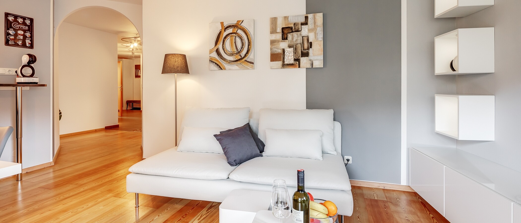 appartement style maisonnette München Milbertshofen 04 pièce à vivre 12485