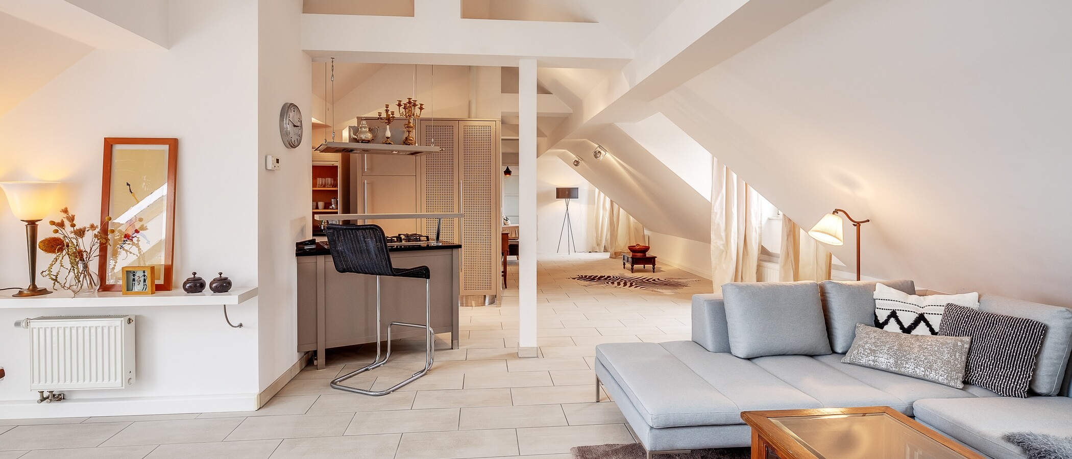appartement sous les toits München Nymphenburg 04 pièce à vivre 12497
