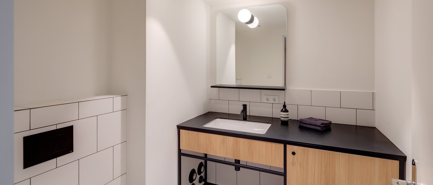 appartement style maisonnette avec mezzanine München Herzogpark 01 deux toilettes 12522