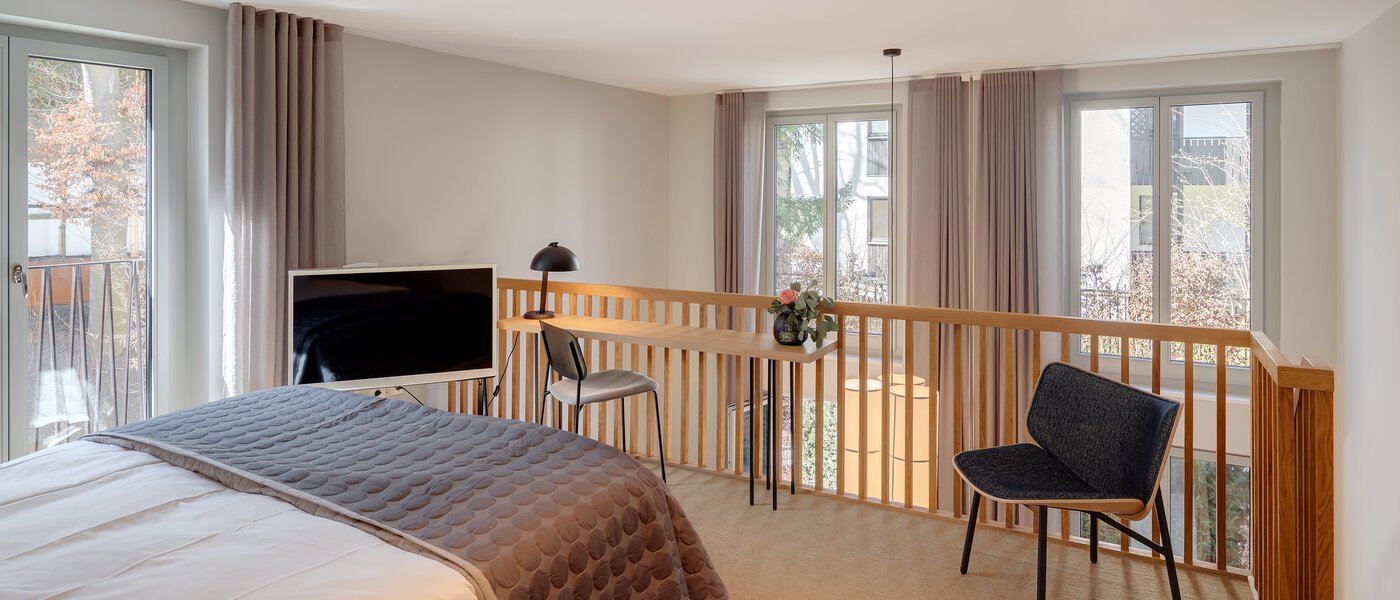 appartement style maisonnette avec mezzanine München Herzogpark 02 chambres 12522