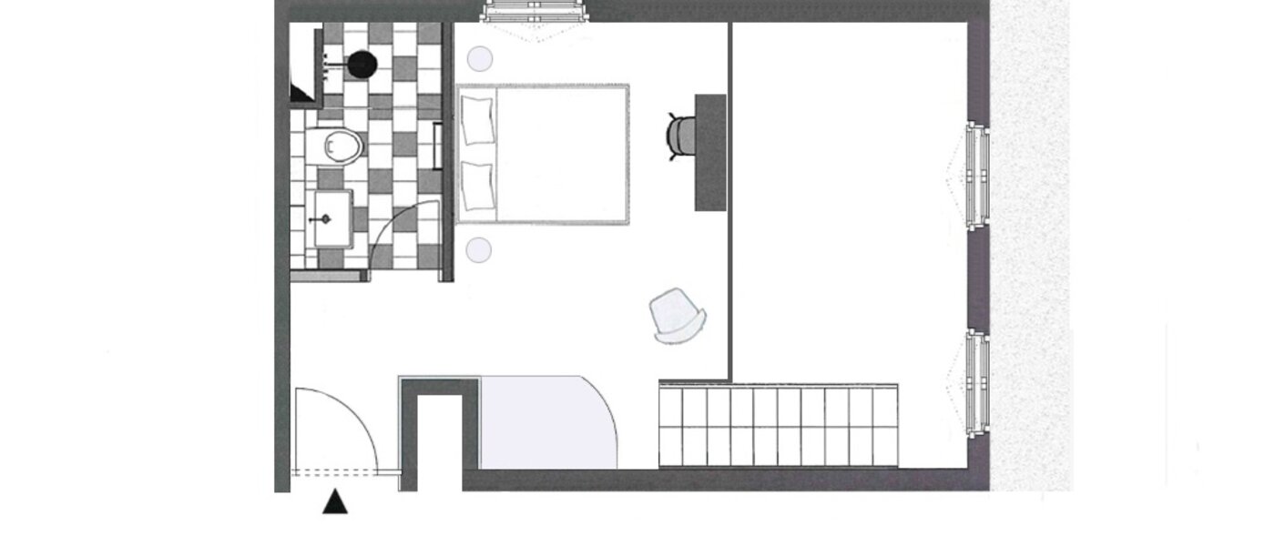 appartement style maisonnette avec mezzanine München Herzogpark 02 plan d'étage 12522