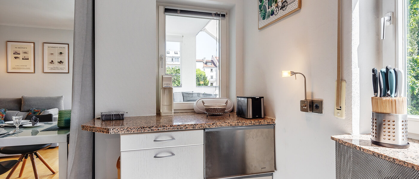 appartement avec terrasse sur le toit München Maxvorstadt 04 cuisine 12588