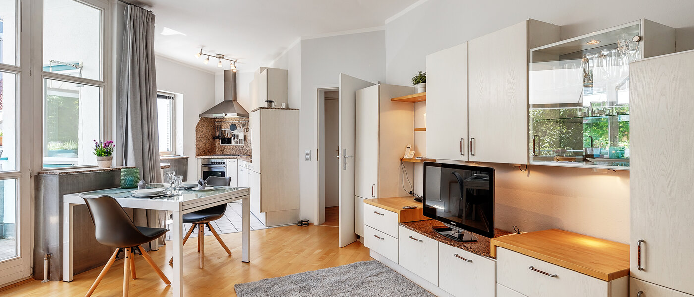 appartement avec terrasse sur le toit München Maxvorstadt 04 pièce à vivre 12588