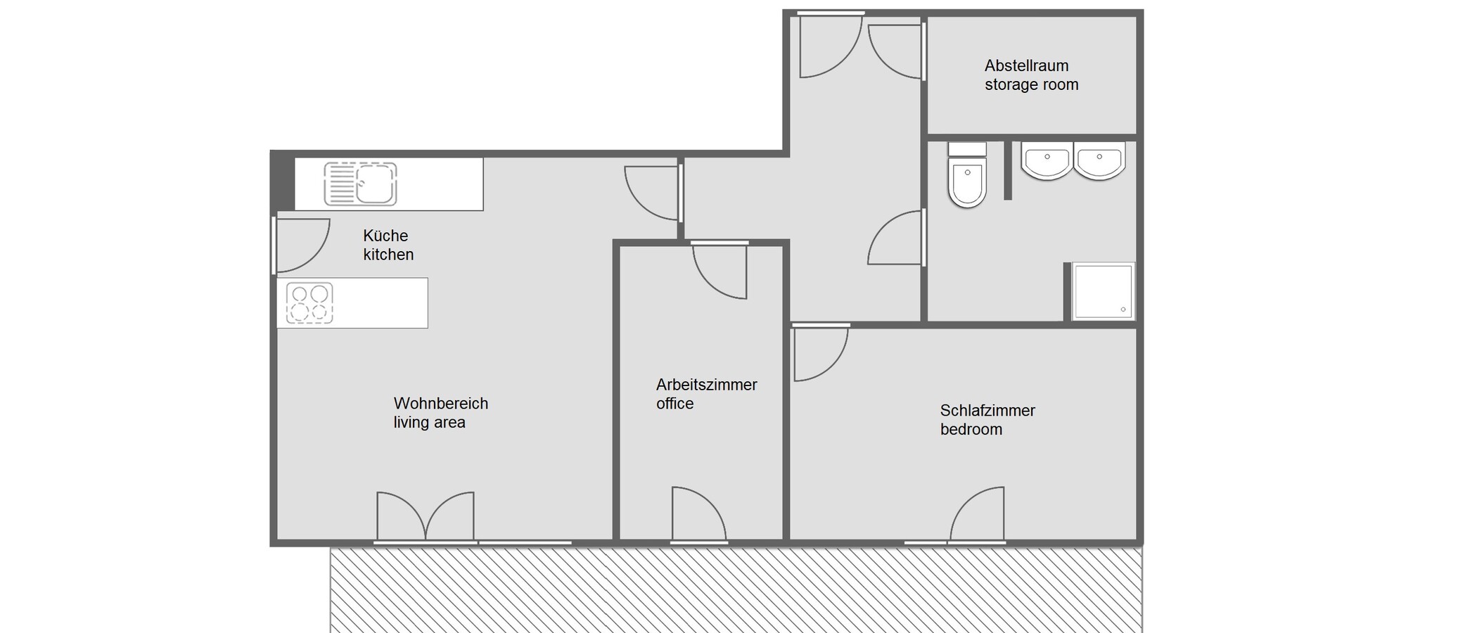 appartement München Schwabing - Domagkpark 01 plan d'étage 12597
