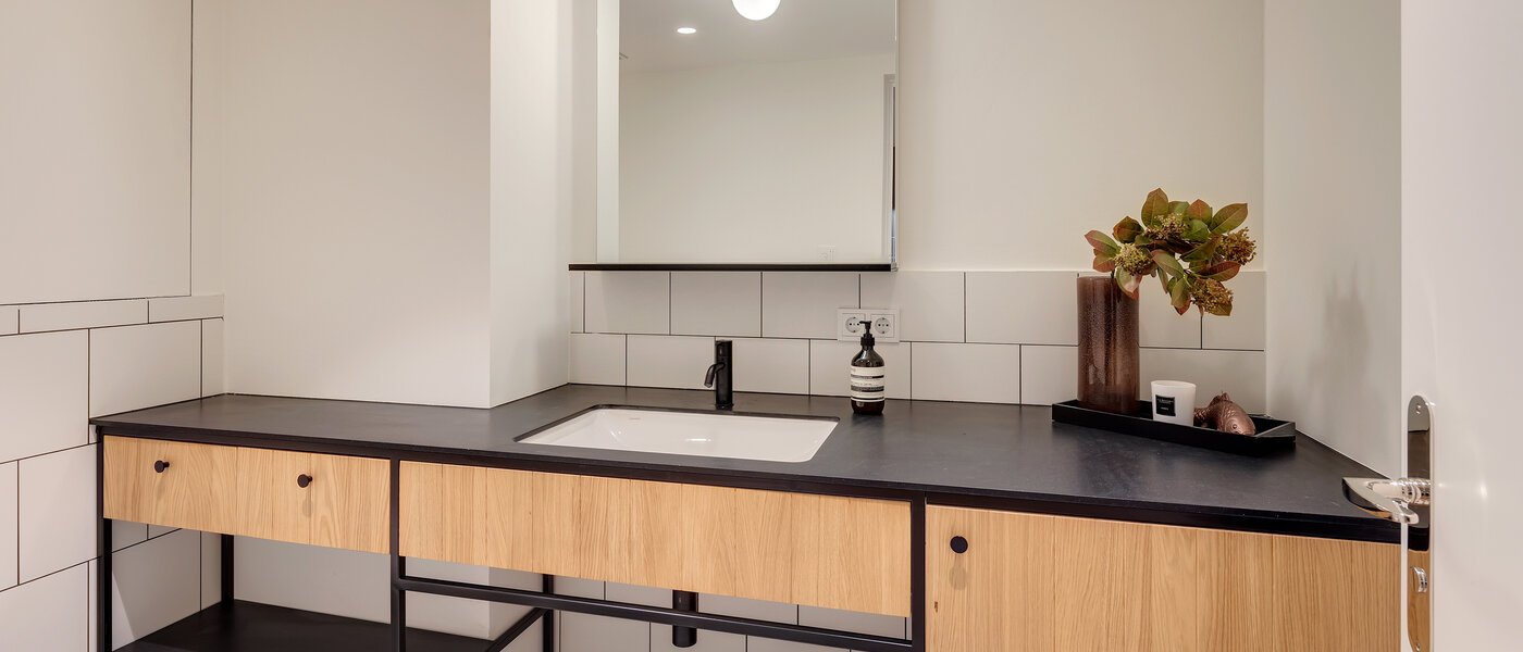 appartement style maisonnette avec mezzanine München Herzogpark 01 deux toilettes 12615