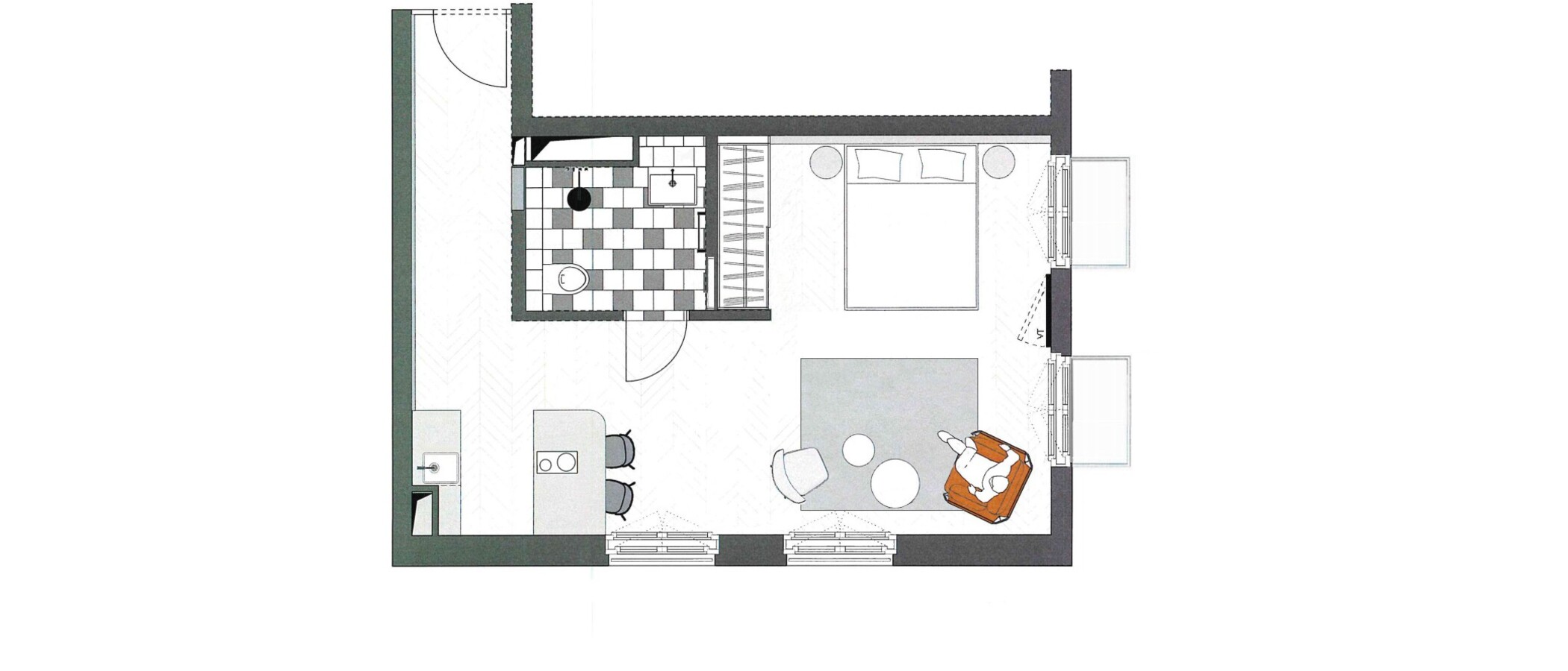 appartement München Herzogpark 01 plan d'étage 12674