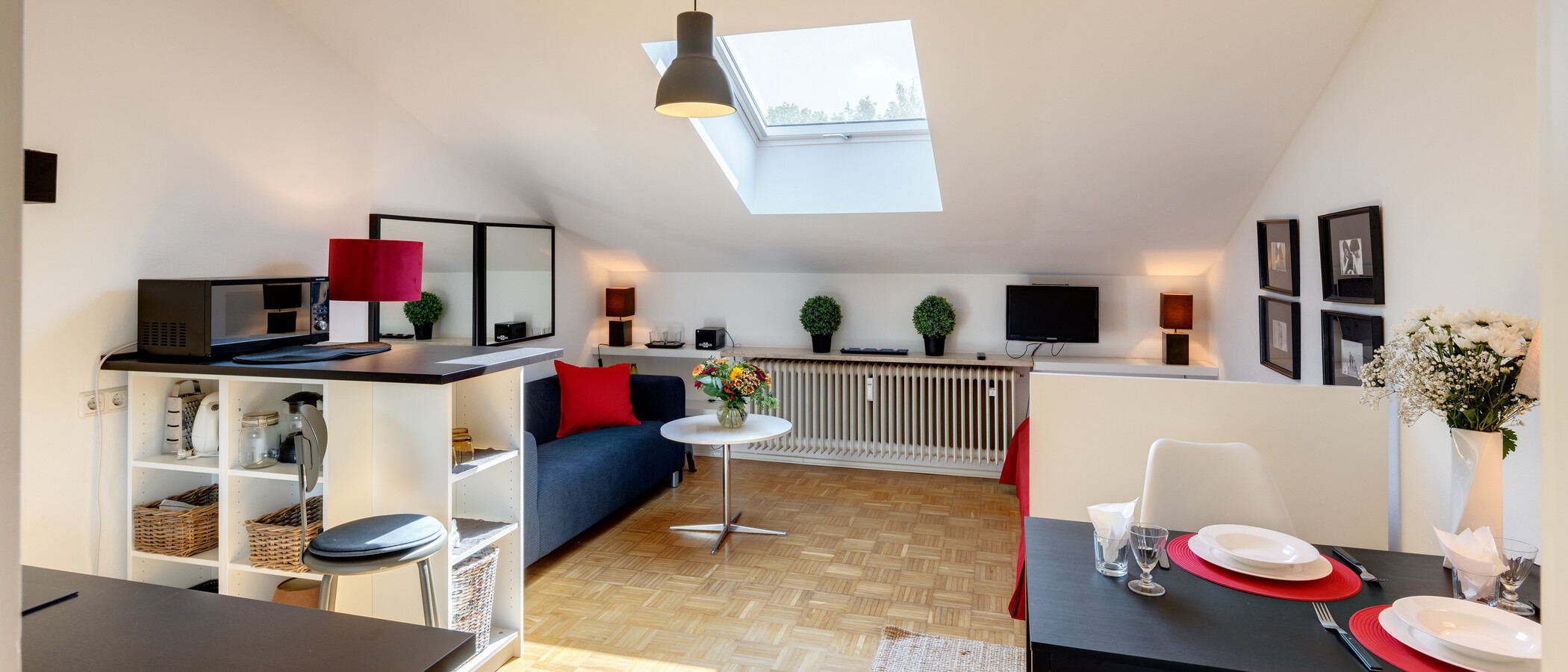 appartement sous les toits Kreuth Weissach 01 pièce à vivre 12696