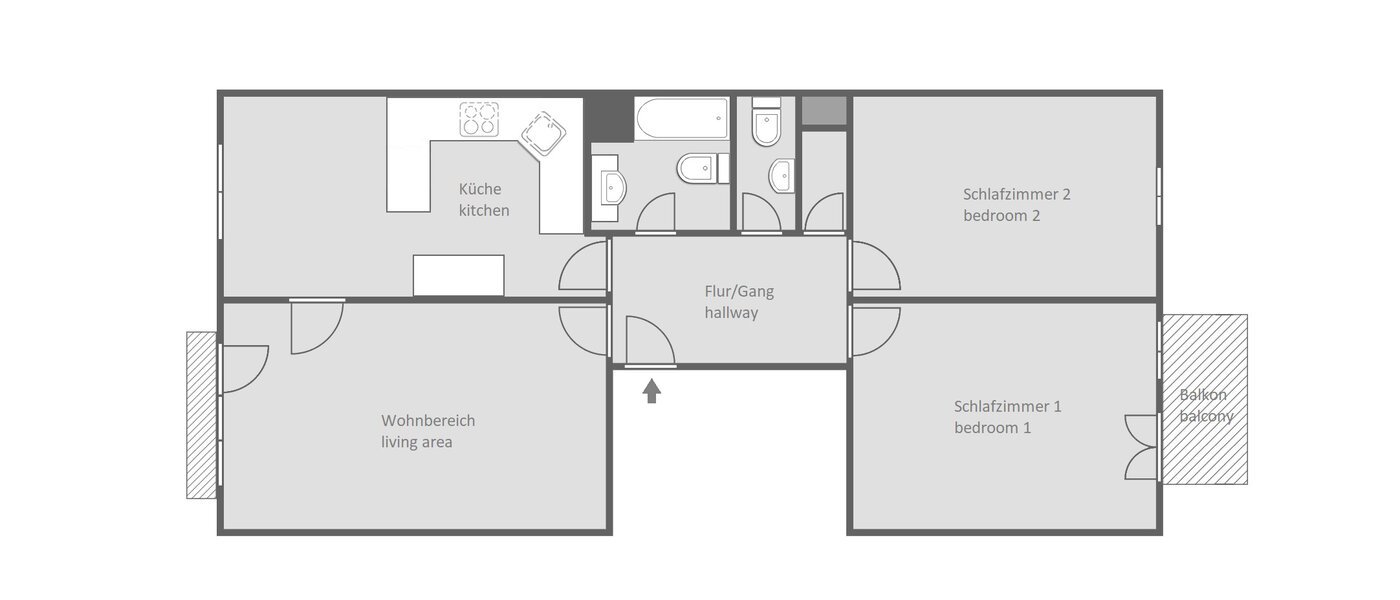 appartement München Maxvorstadt - Westen 01 plan d'étage 12753