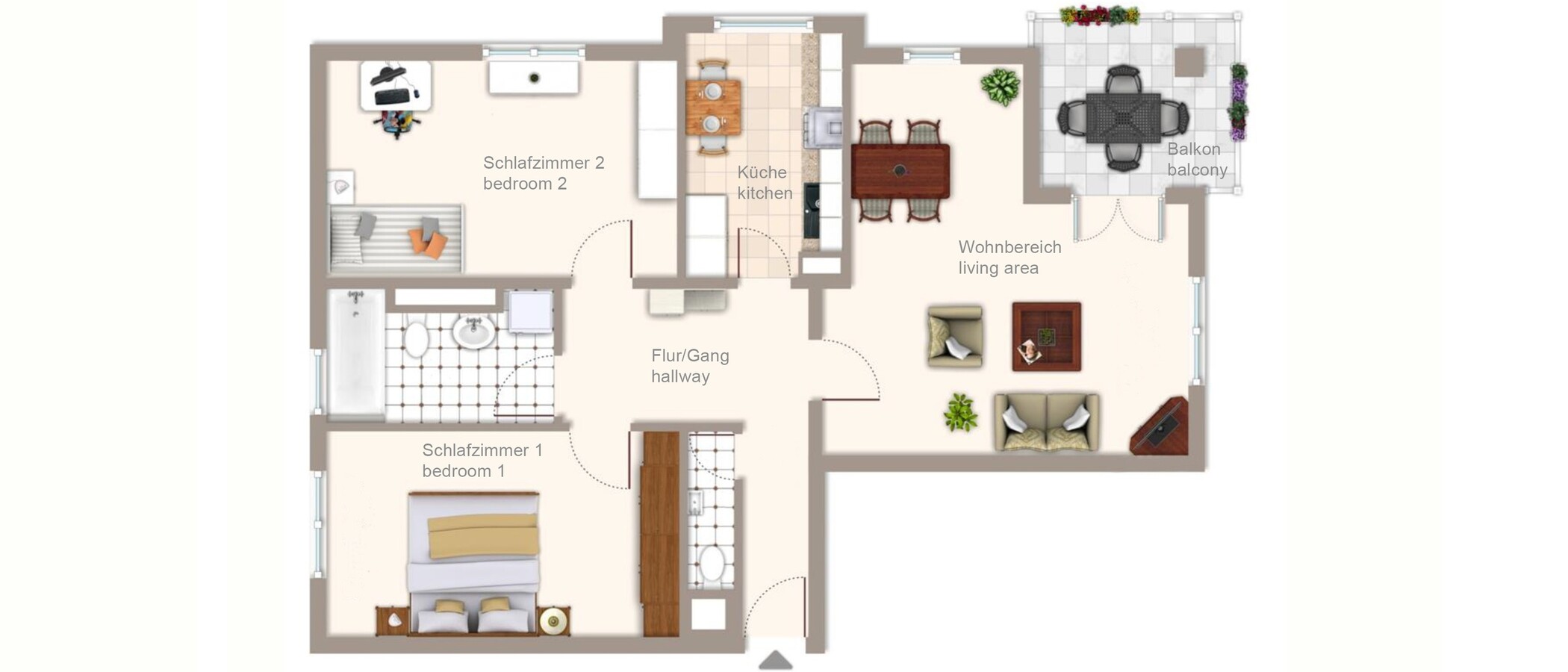 appartement München Moosach 01 plan d'étage 12800