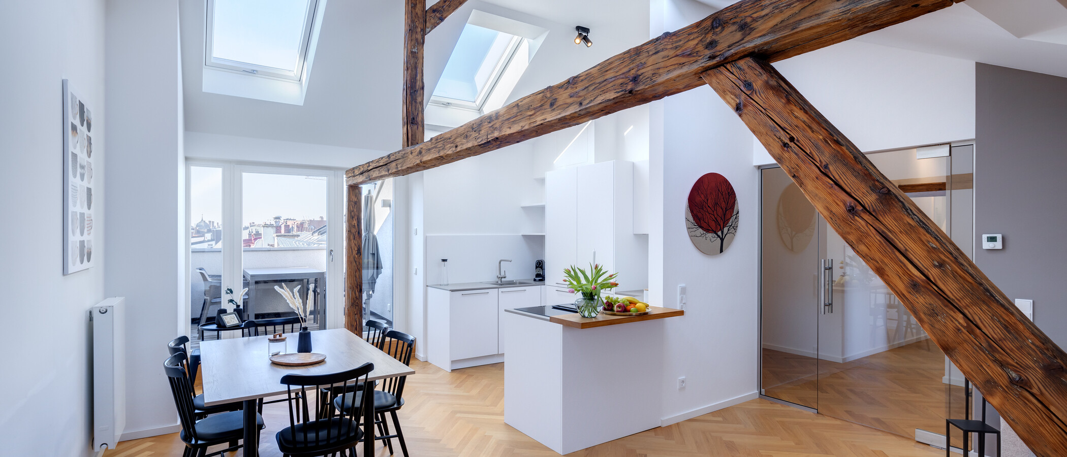 appartement sous les toits München Glockenbachviertel 01 pièce à vivre 12963