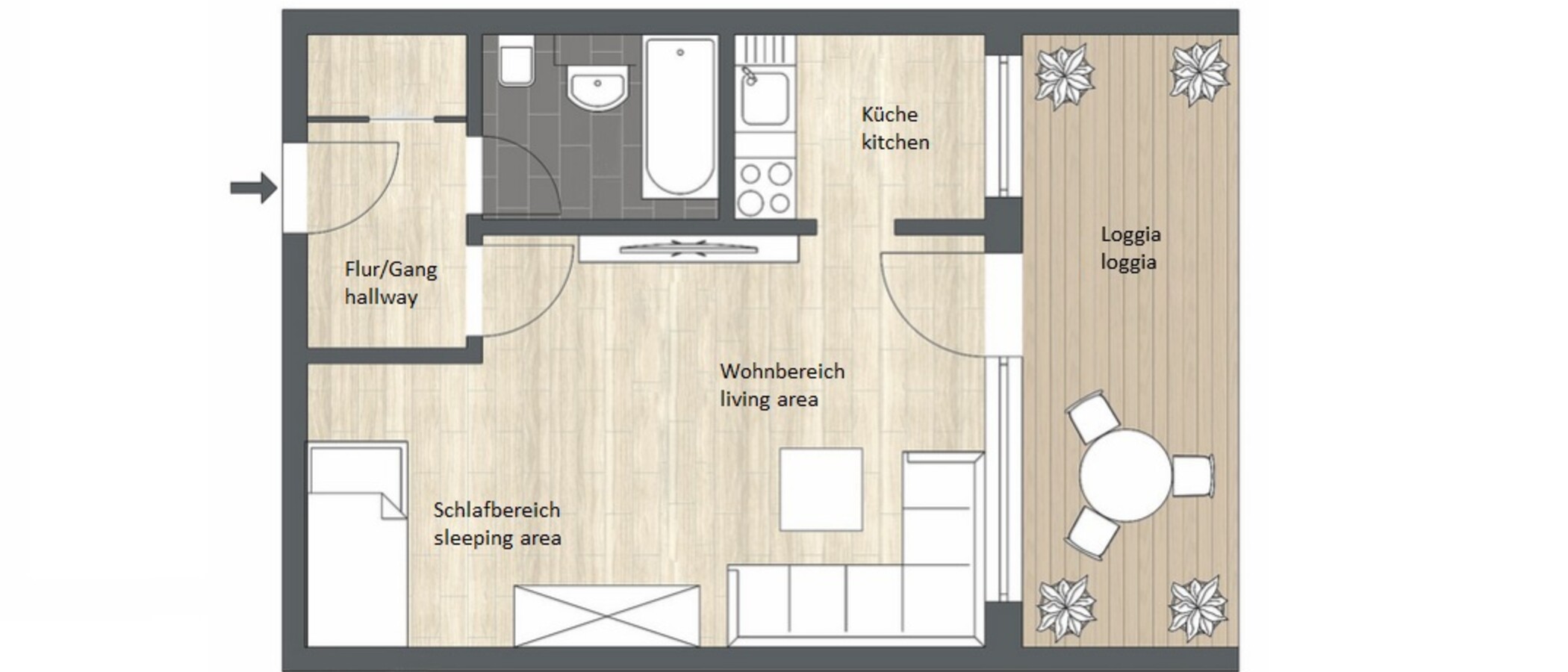 appartement Rosenheim 01 plan d'étage 12969