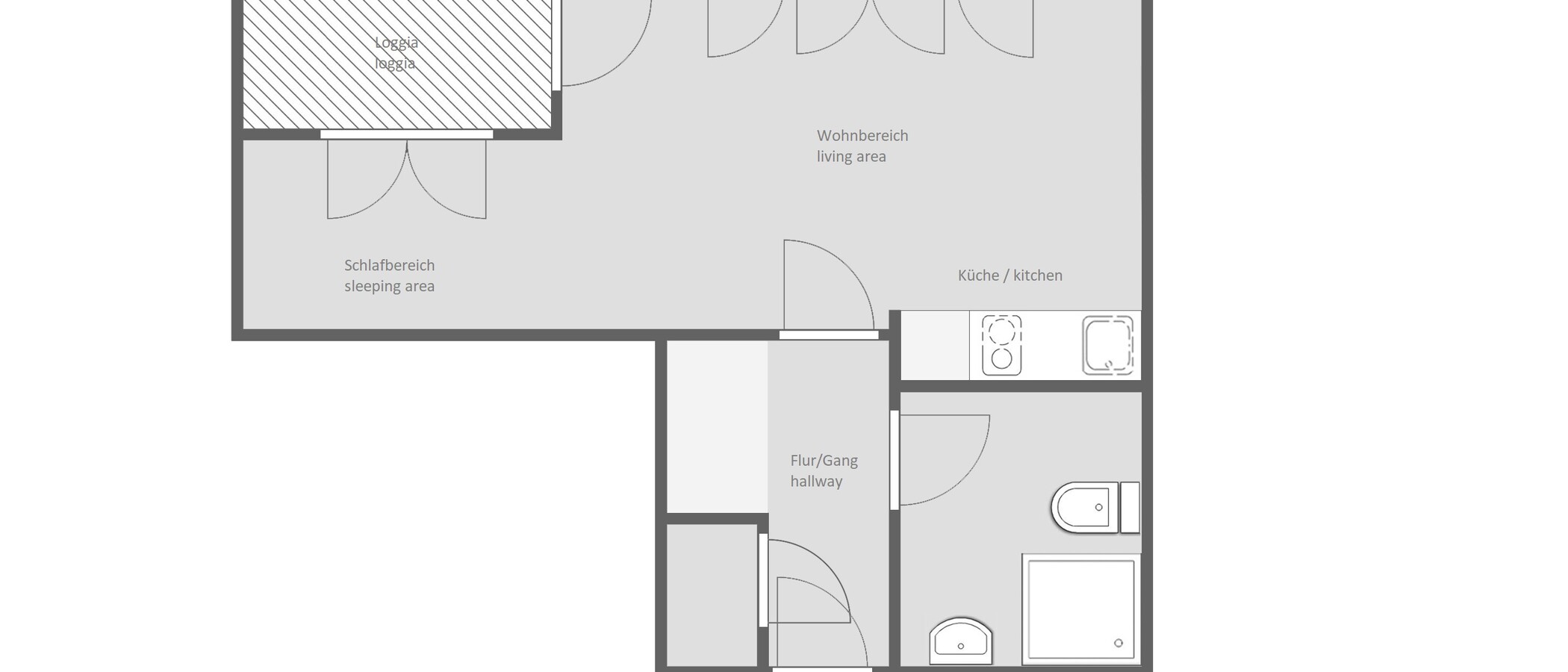 appartement München Bogenhausen 01 plan d'étage 12978