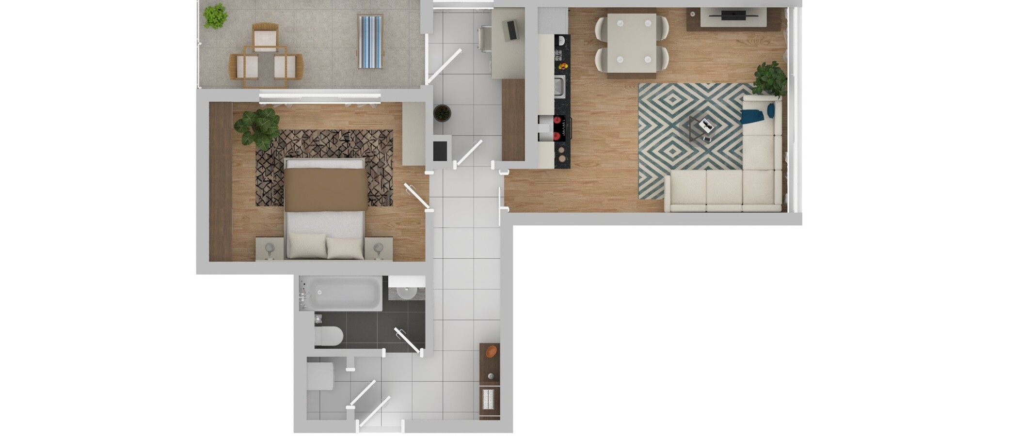 appartement München Laim 01 plan d'étage 12980