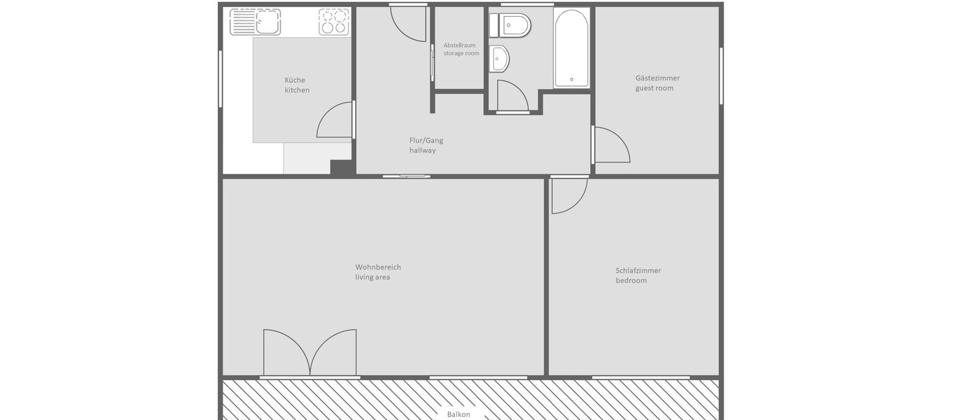 appartement München Nymphenburg 01 plan d'étage 13111