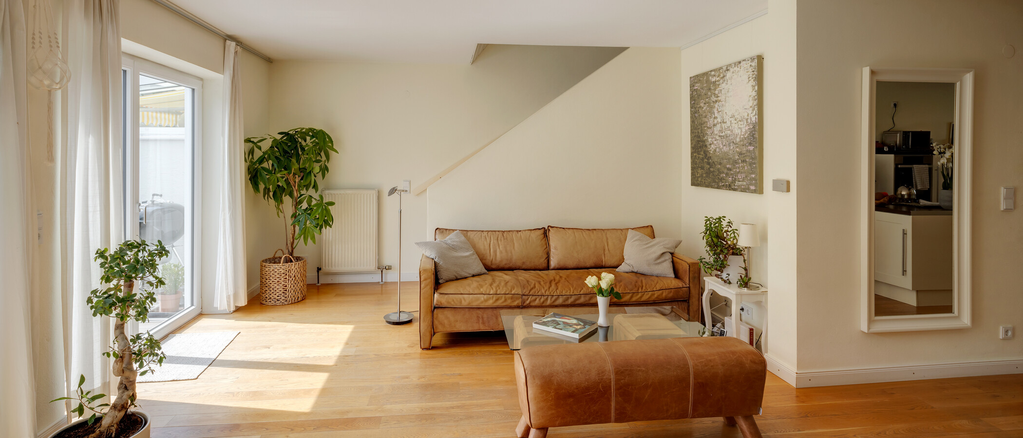 maison mitoyenne placée au milieu de la rangée Garching 02 pièce à vivre 13131