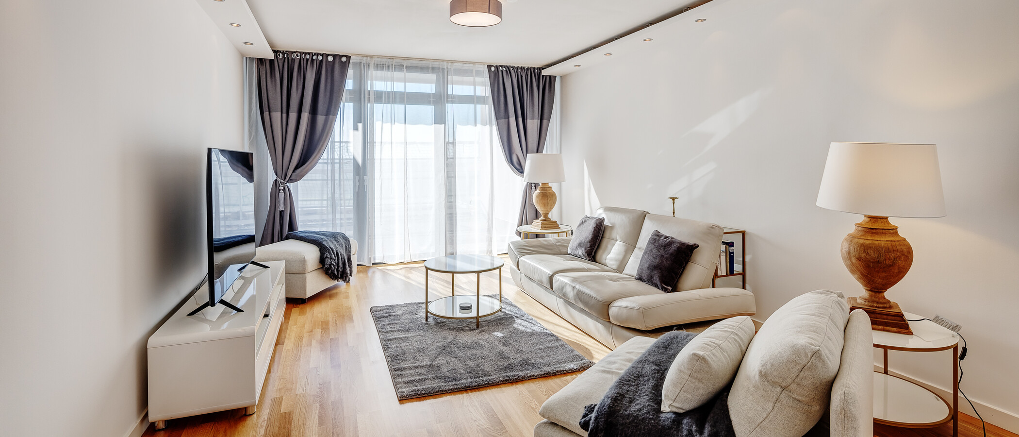 appartement style maisonnette München Olympiadorf 02 salle de séjour 13150